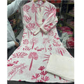 Tropical Botanical Block Printed Straight Kurta