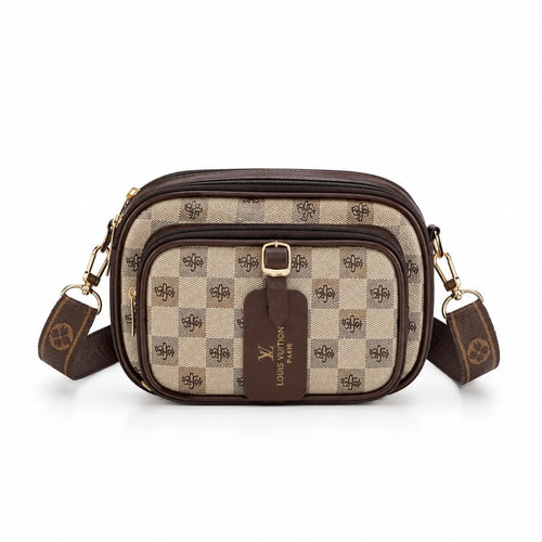 Luxury Printed Crossbody Sling Bag with Wide Strap
