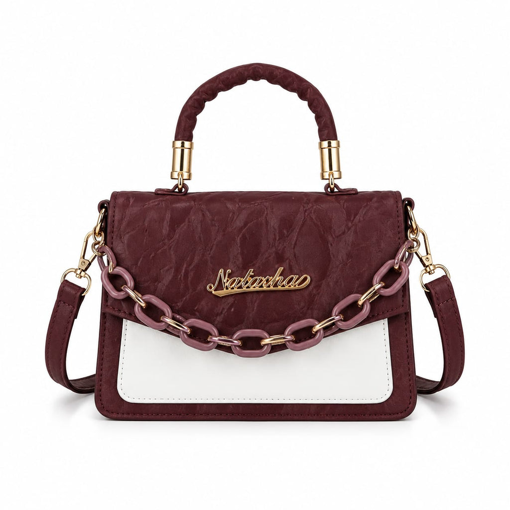 The Natasha Dual-Tone Chain Sling Bag