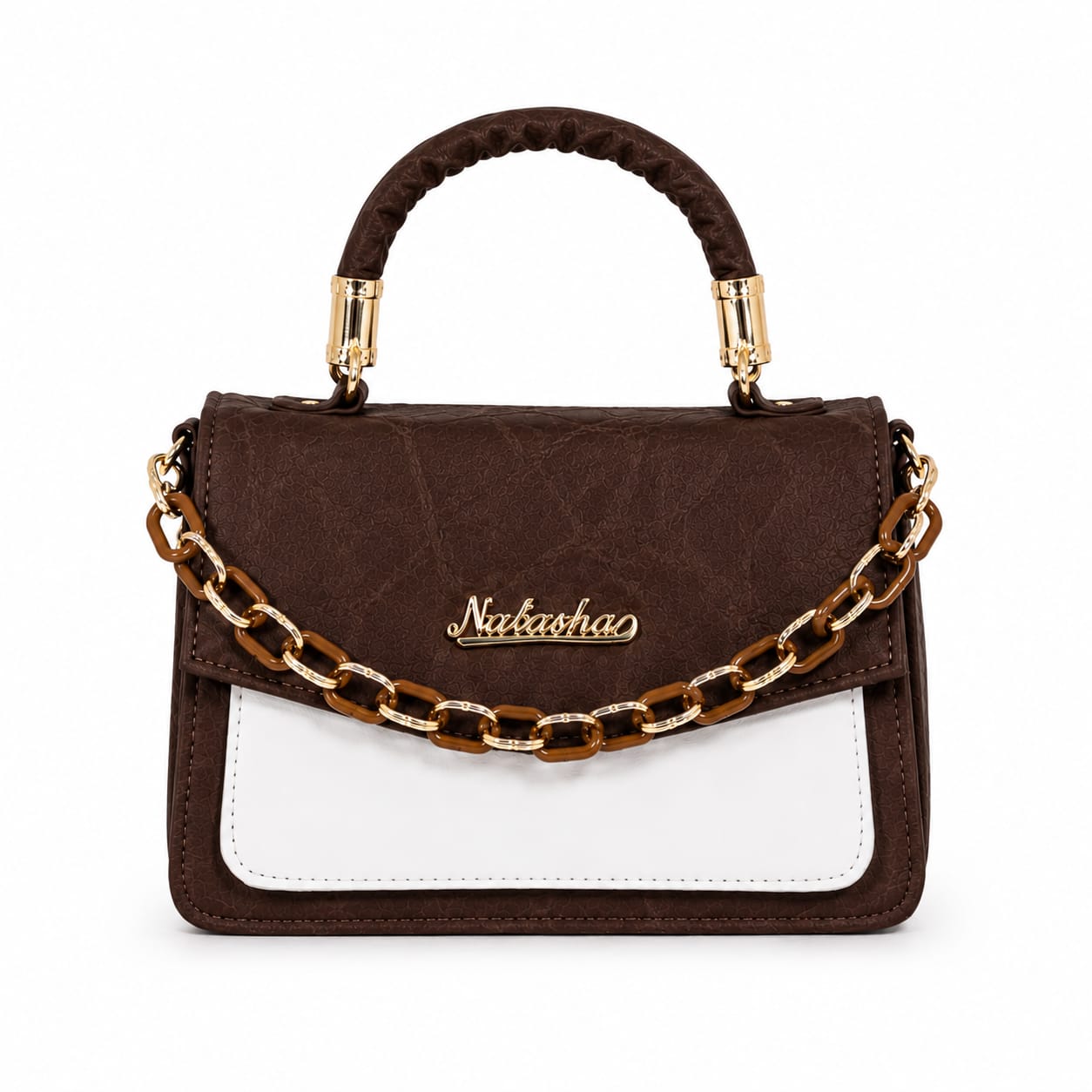 The Natasha Dual-Tone Chain Sling Bag