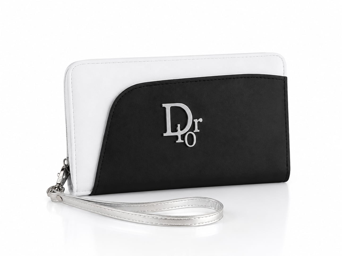Dr10 Luxe Metallic Monogram Two-Tone Sling Bag with Strap