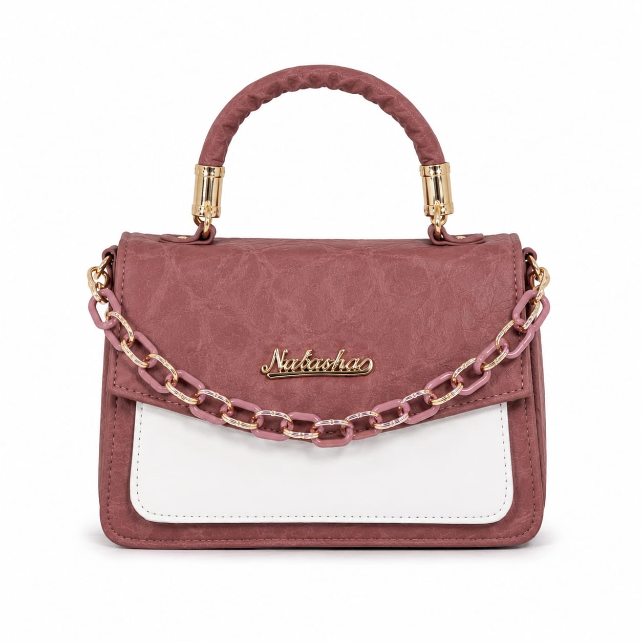 The Natasha Dual-Tone Chain Sling Bag