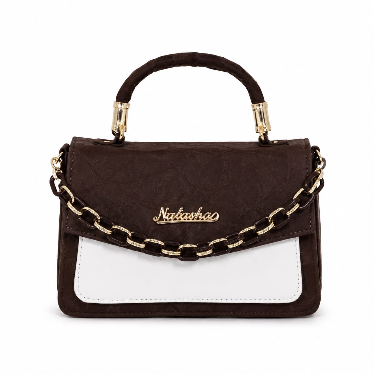 The Natasha Dual-Tone Chain Sling Bag
