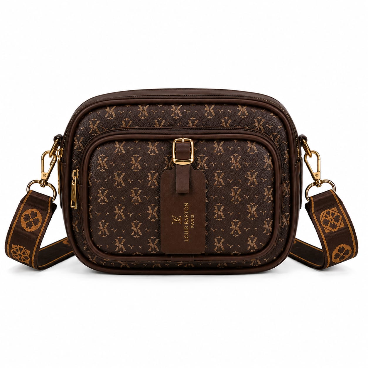 Luxury Printed Crossbody Sling Bag with Wide Strap