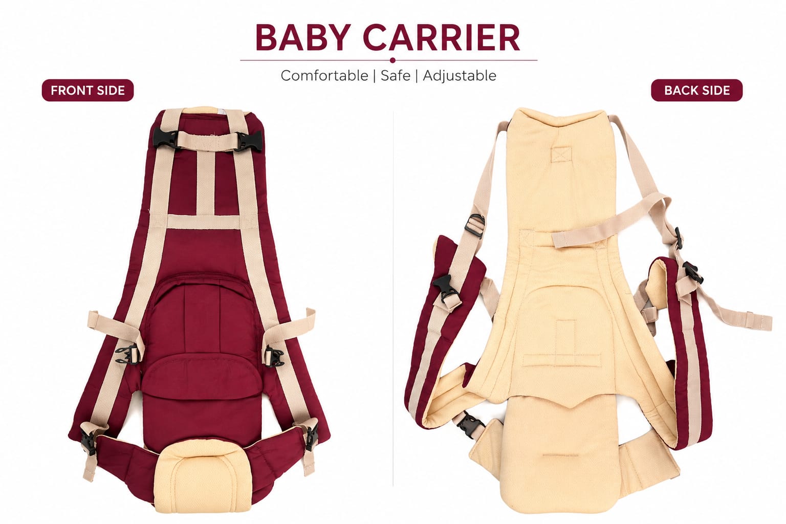Premium ergonomic baby carrier