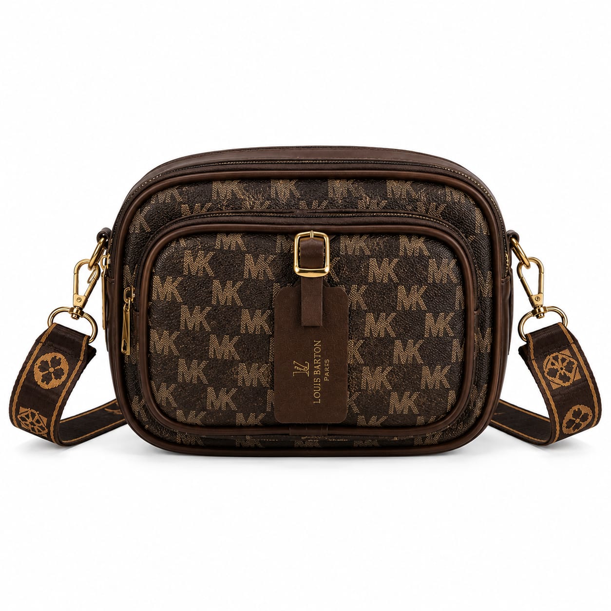 Luxury Printed Crossbody Sling Bag with Wide Strap