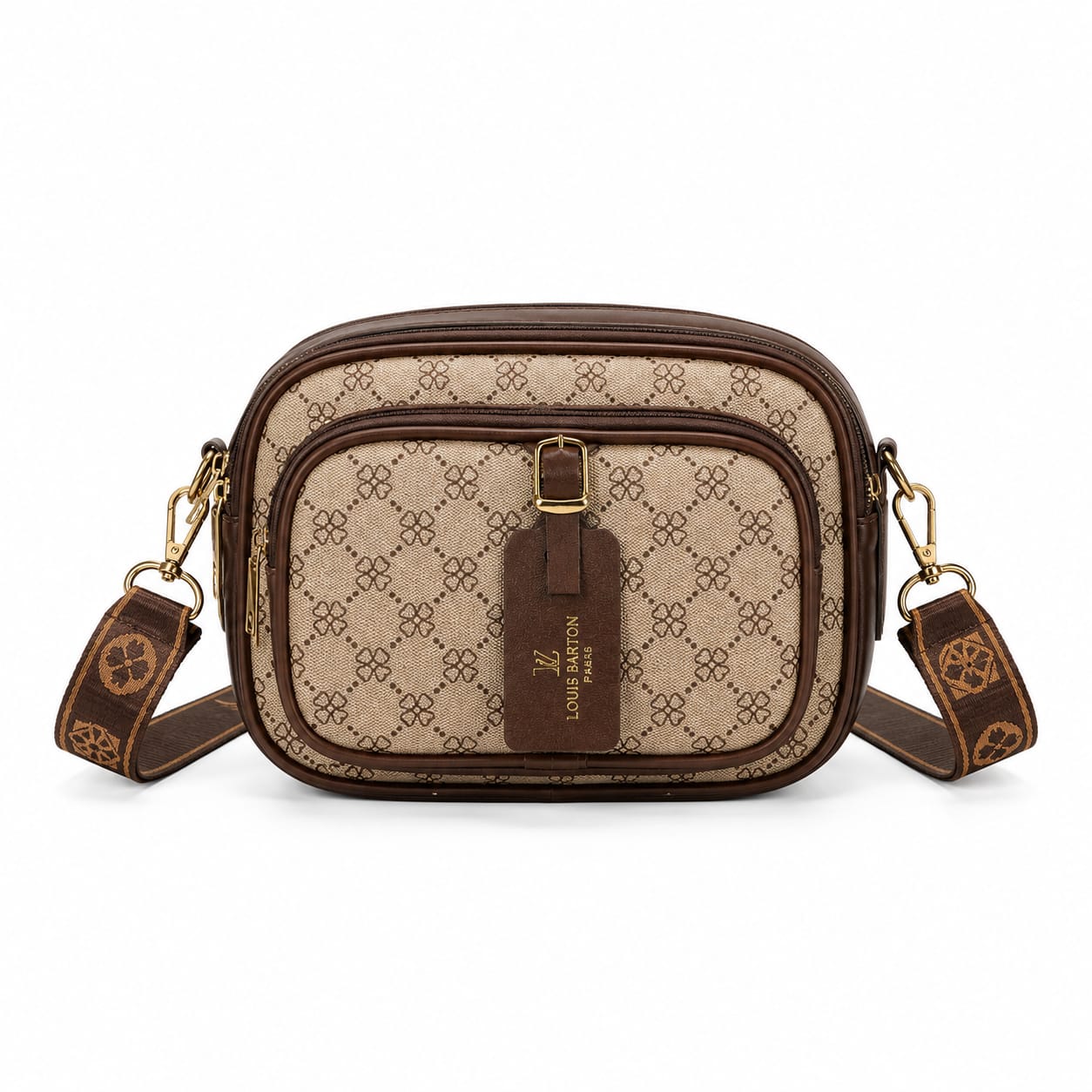 Luxury Printed Crossbody Sling Bag with Wide Strap