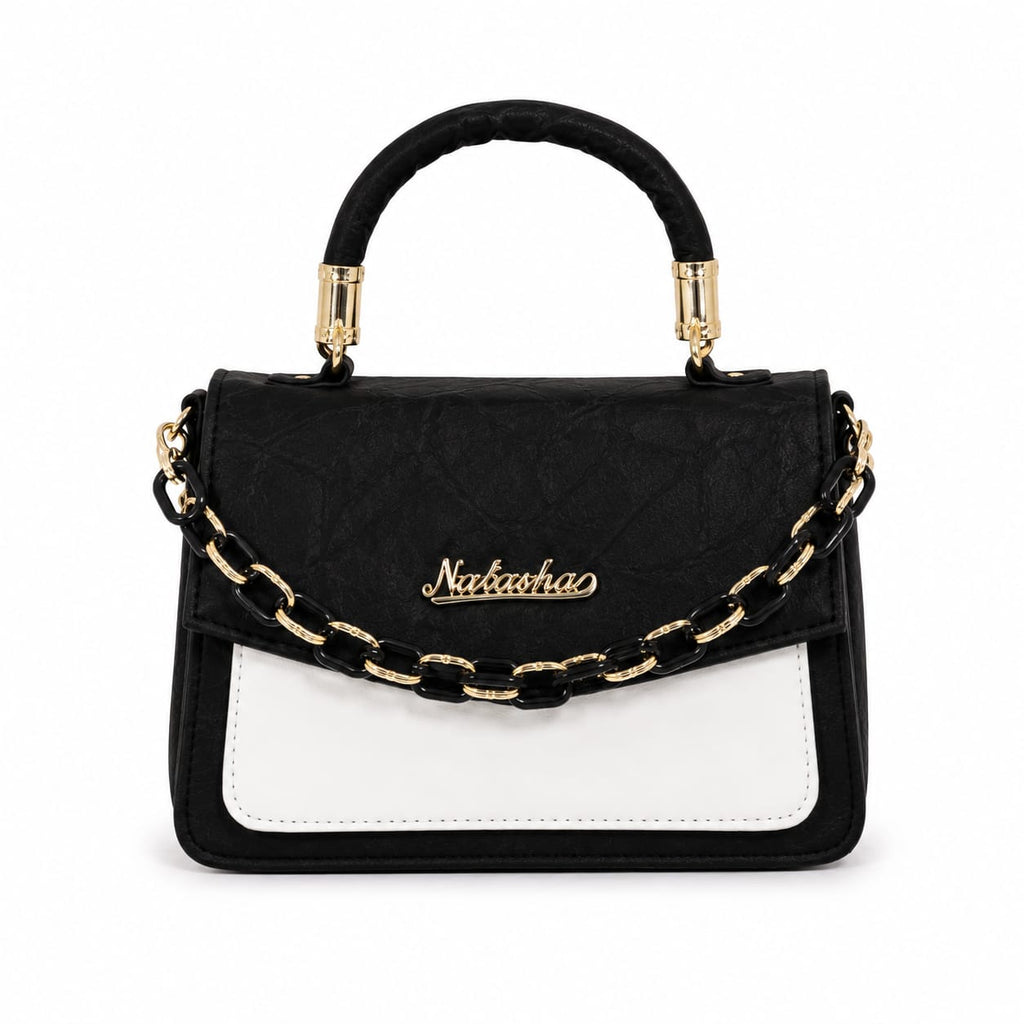 The Natasha Dual-Tone Chain Sling Bag