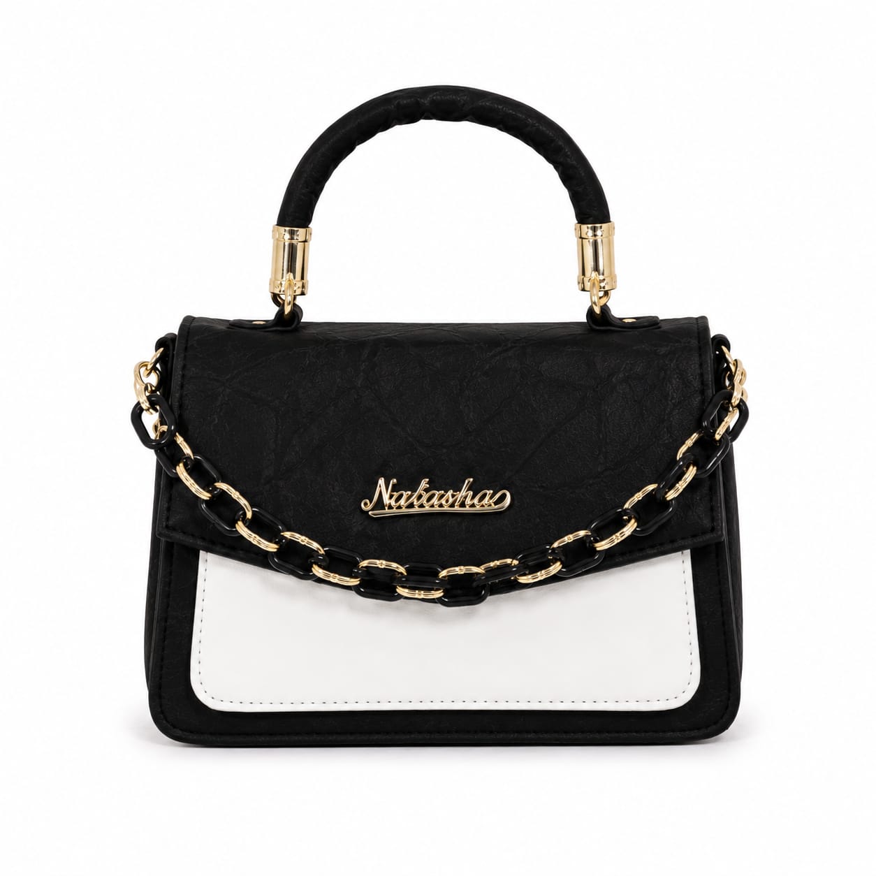 The Natasha Dual-Tone Chain Sling Bag